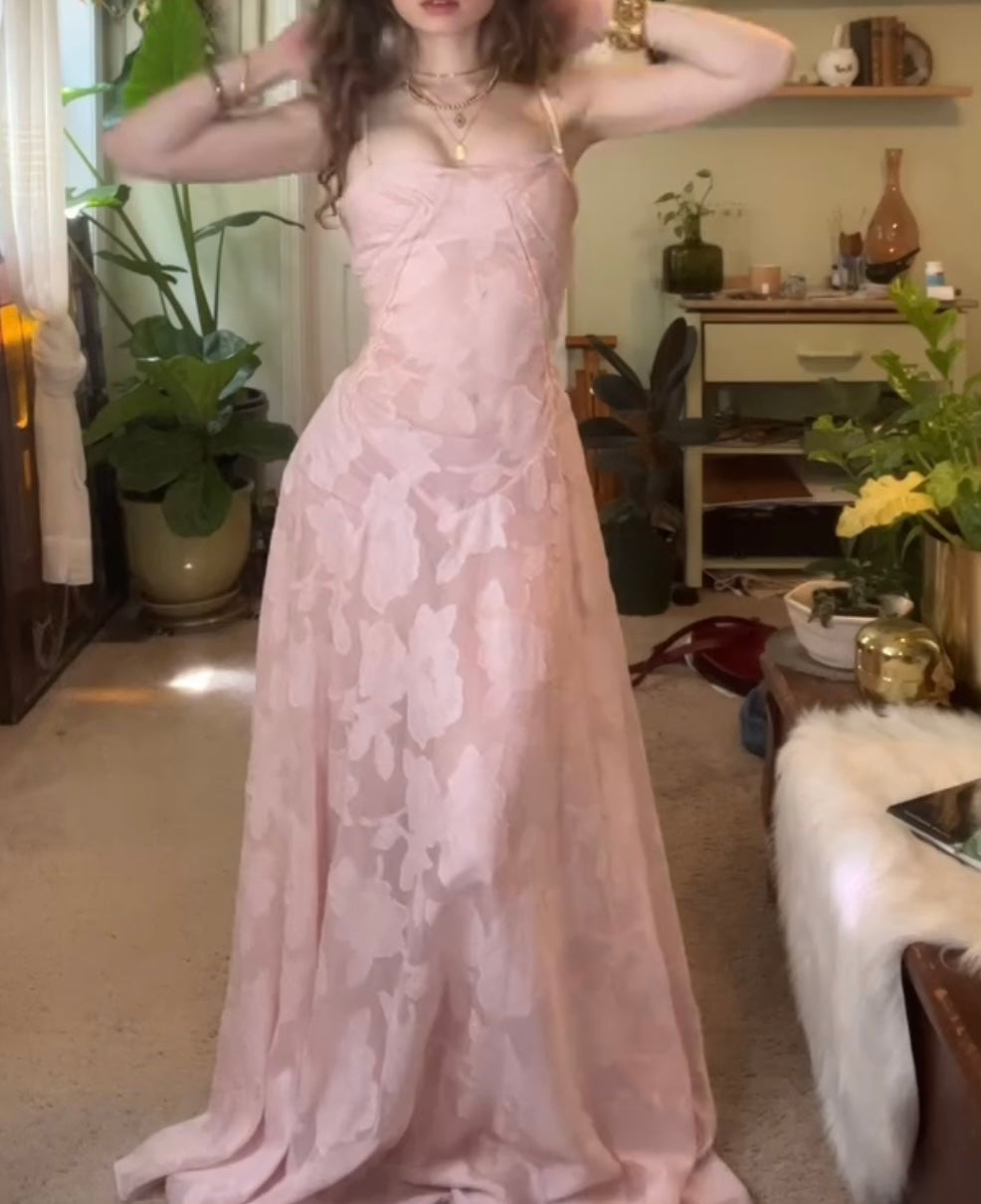 Fashion Sexy See-through Seaside Vacation Slim Strap Floral Skirt